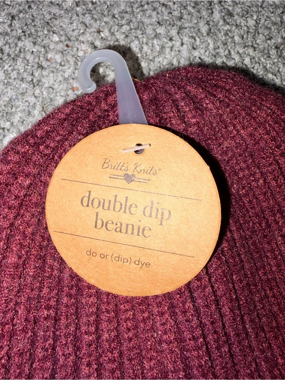 Britt’s Knits Double Dip Beanie in Burgundy to Coral Ombre - Buckle Knit